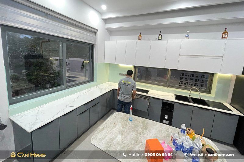 Thi công tủ bếp