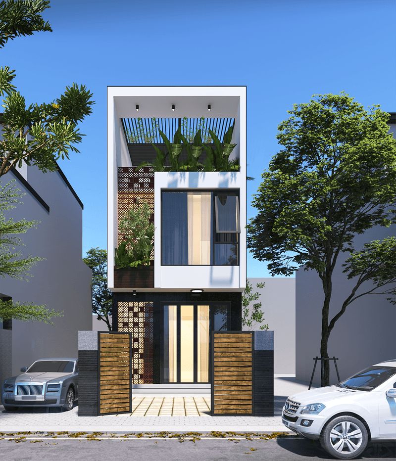 Thiết kế thi công nhà phố 2 tầng