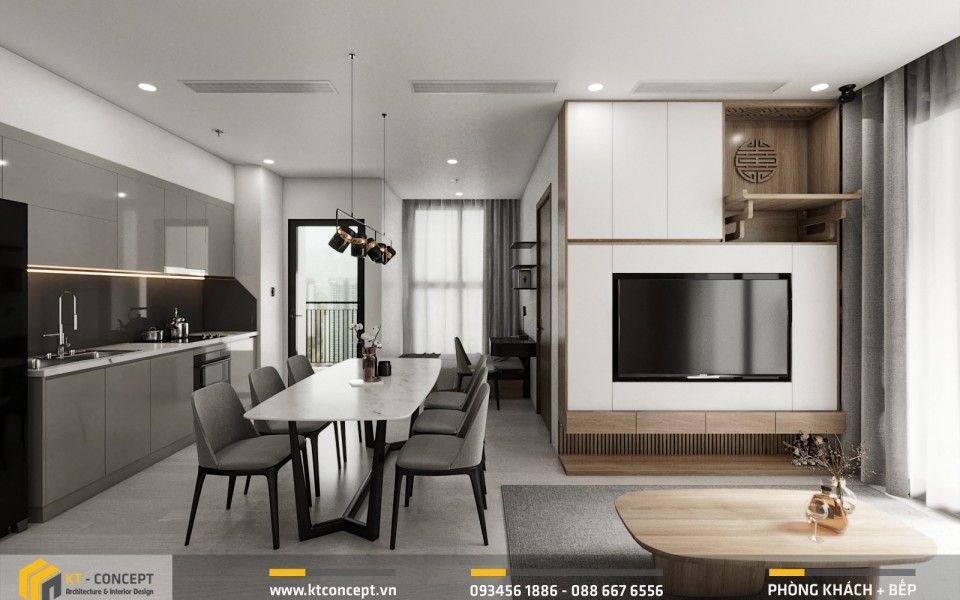 Thiết kế thi công nội thất căn hộ chung cư