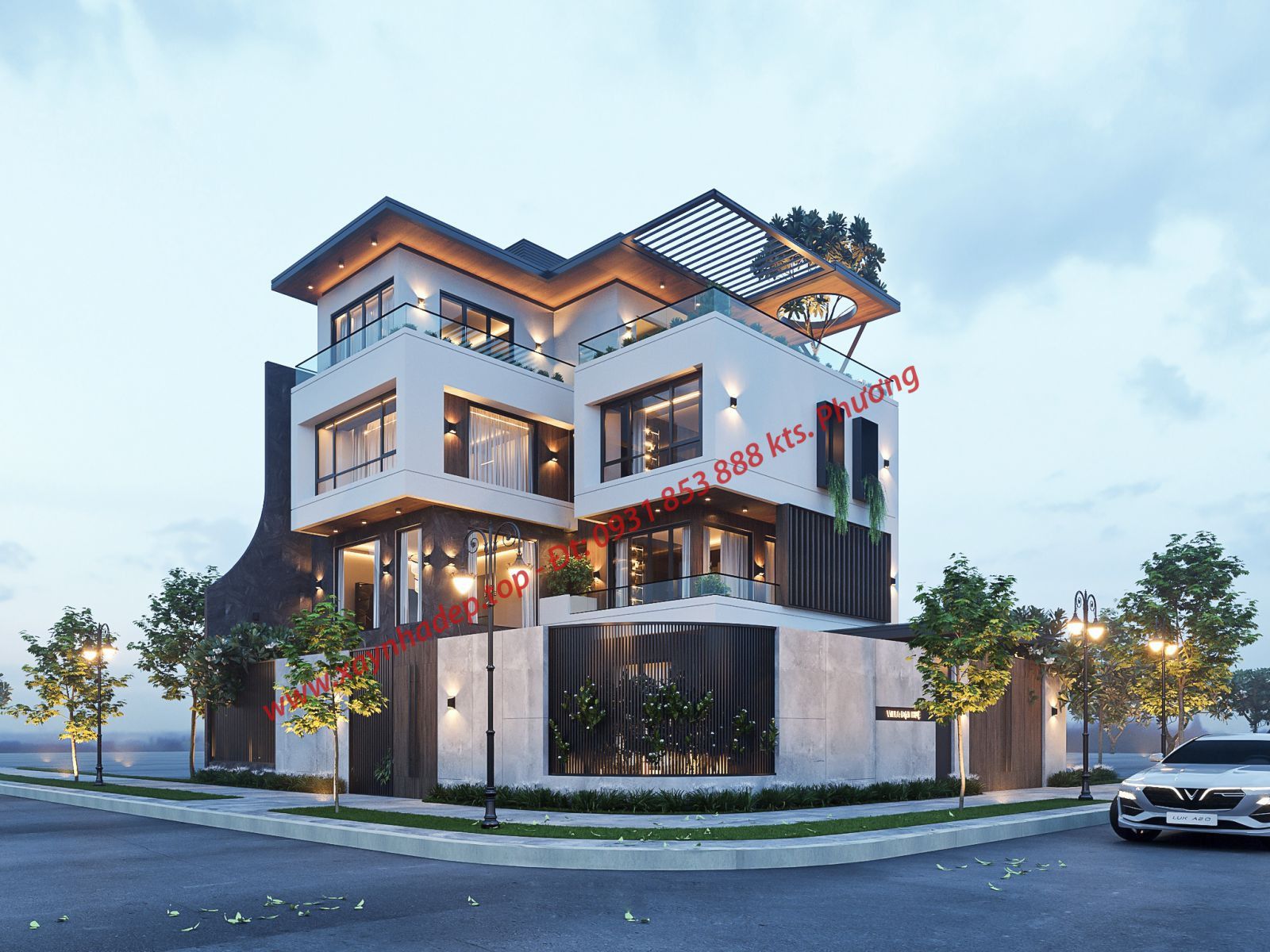 Biệt thự hiện đại 2 mặt tiền