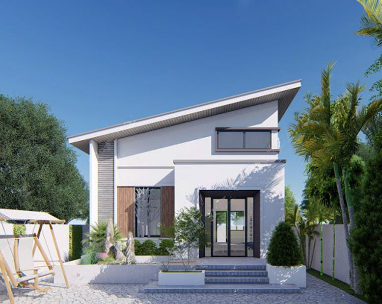 XÂY NHÀ HIỆN ĐẠI 40M2 ĐẸP HIỆN ĐẠI