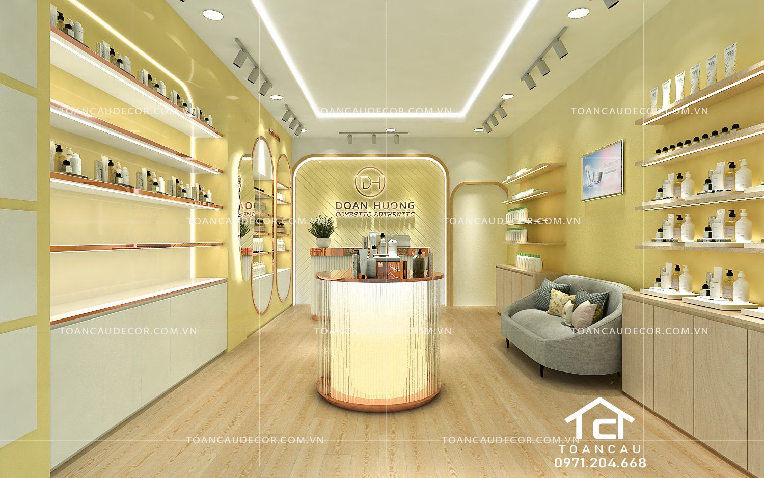 Thiết kế shop mỹ phẩm