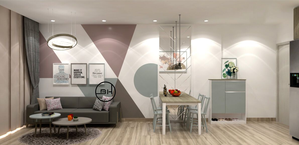 Thiết kế nội thất căn hộ Diamond Riverside