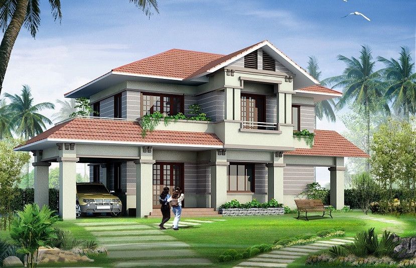 Thiết kế biệt thự 2 tầng