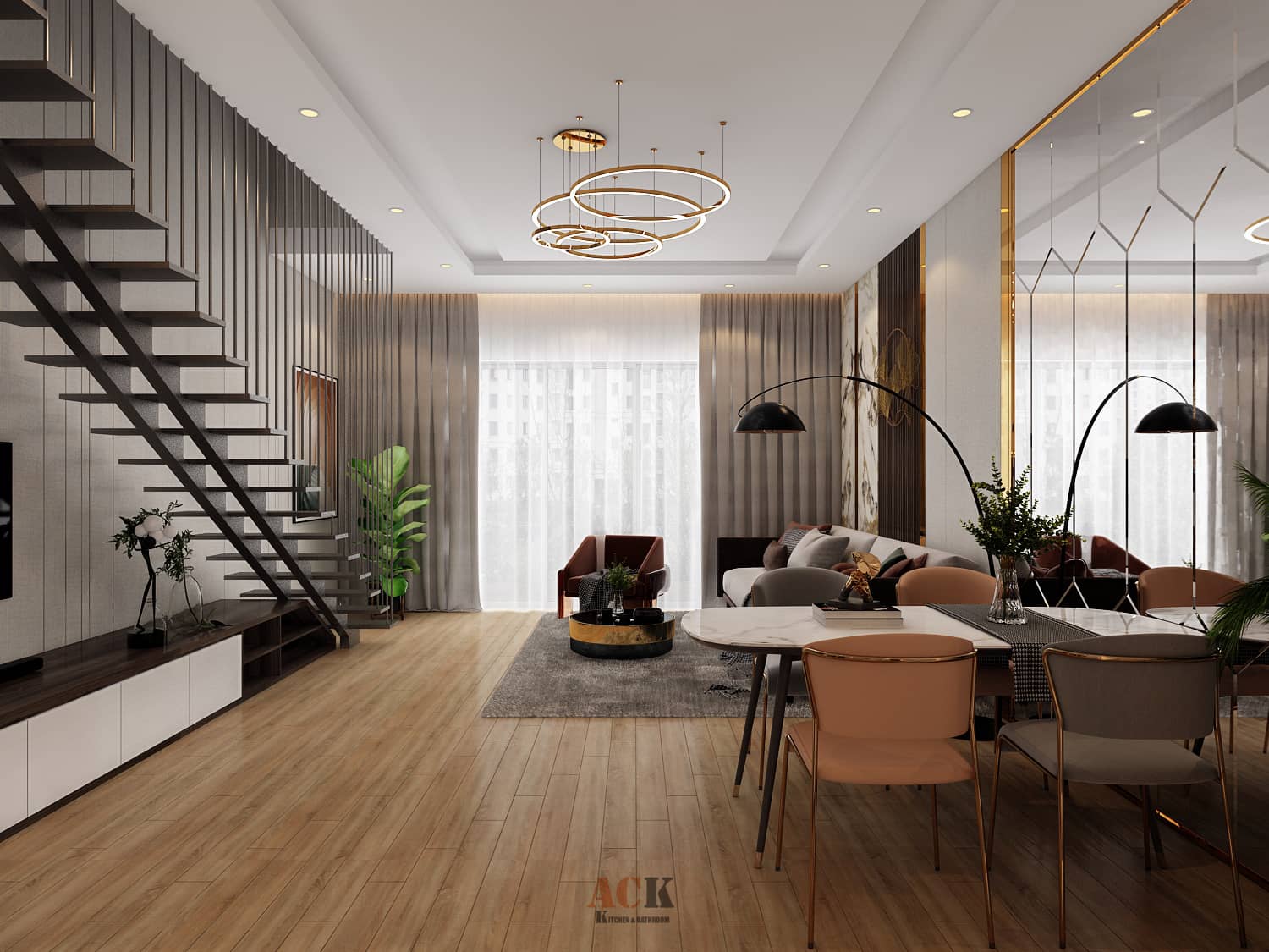 Thiết kế nội thất nhà phố