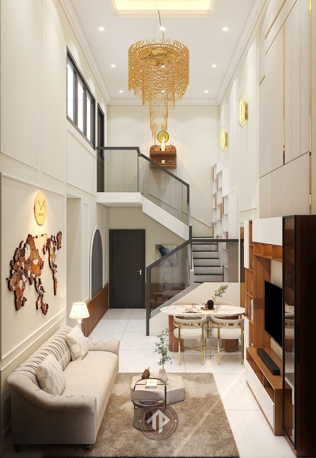 Thiết kế thi công nội thất nhà phố