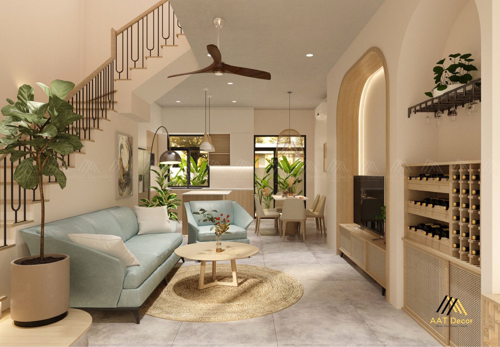 Thiết kế nội thất nhà phố