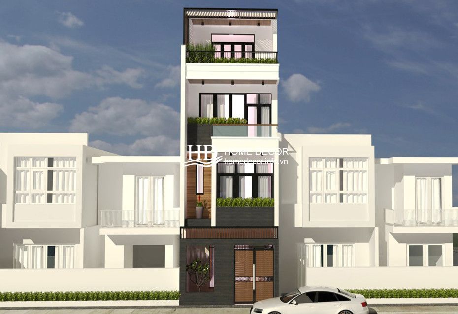 Thiết kế nhà phố 4 tầng