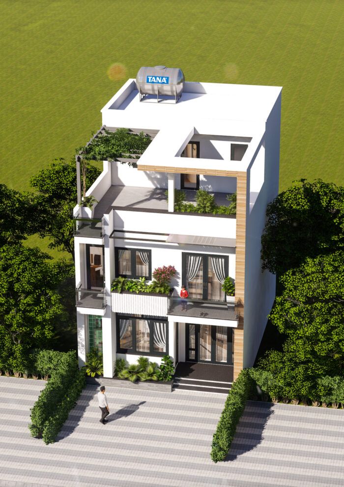 Thiết kế nhà phố 3 tầng