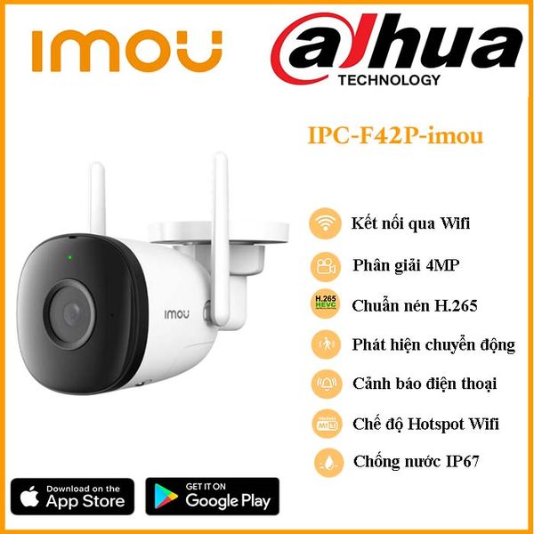 Camera IP wifi Dahua Imou F42P 4MP Ngoài Trời