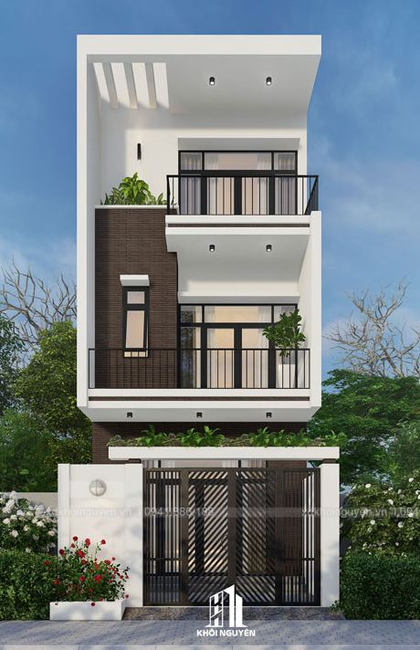 Thông tin dự án thiết kế  thi công mẫu nhà phố đẹp 3 tầng 5×16 