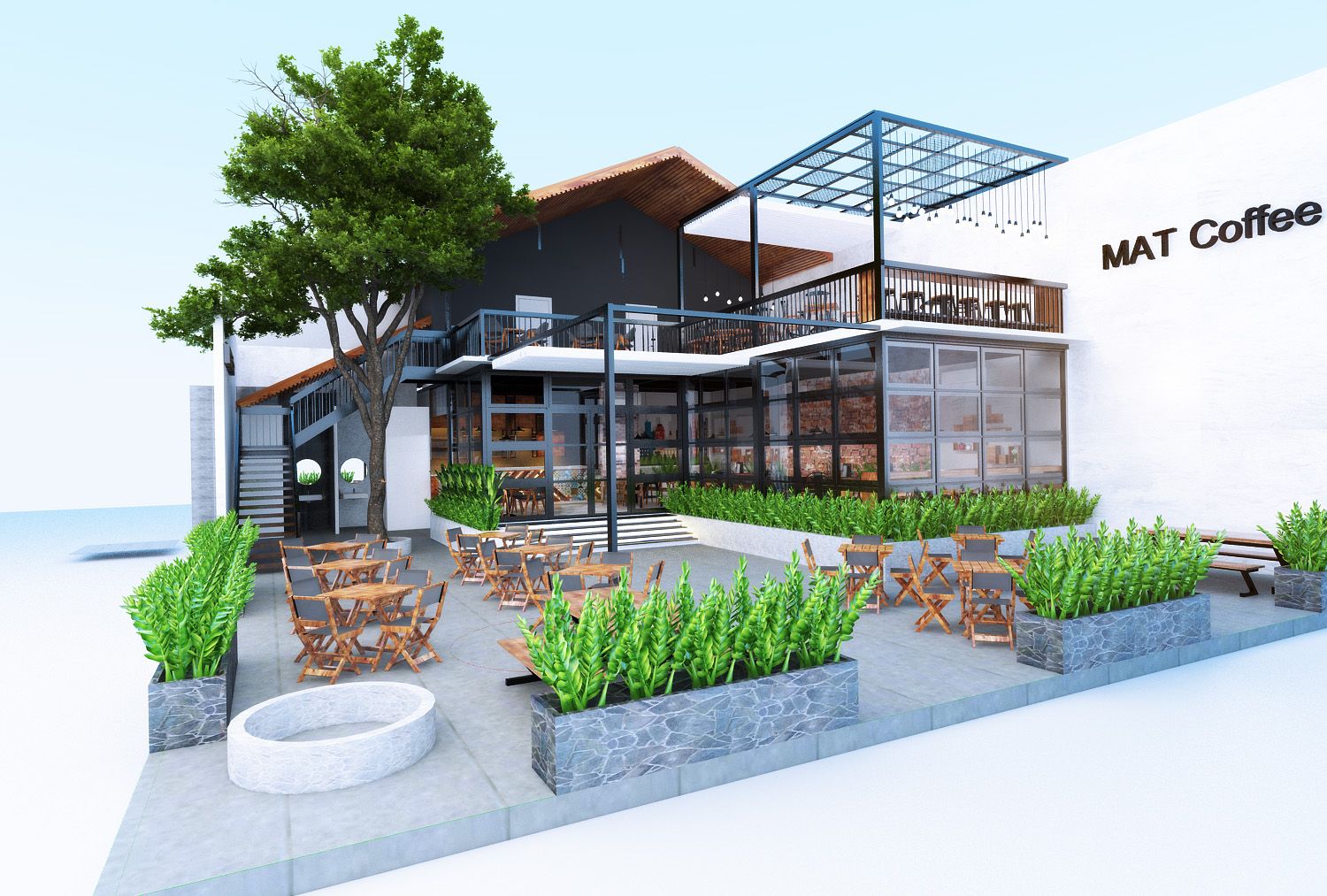 Thiết kế quán Cafe MAT