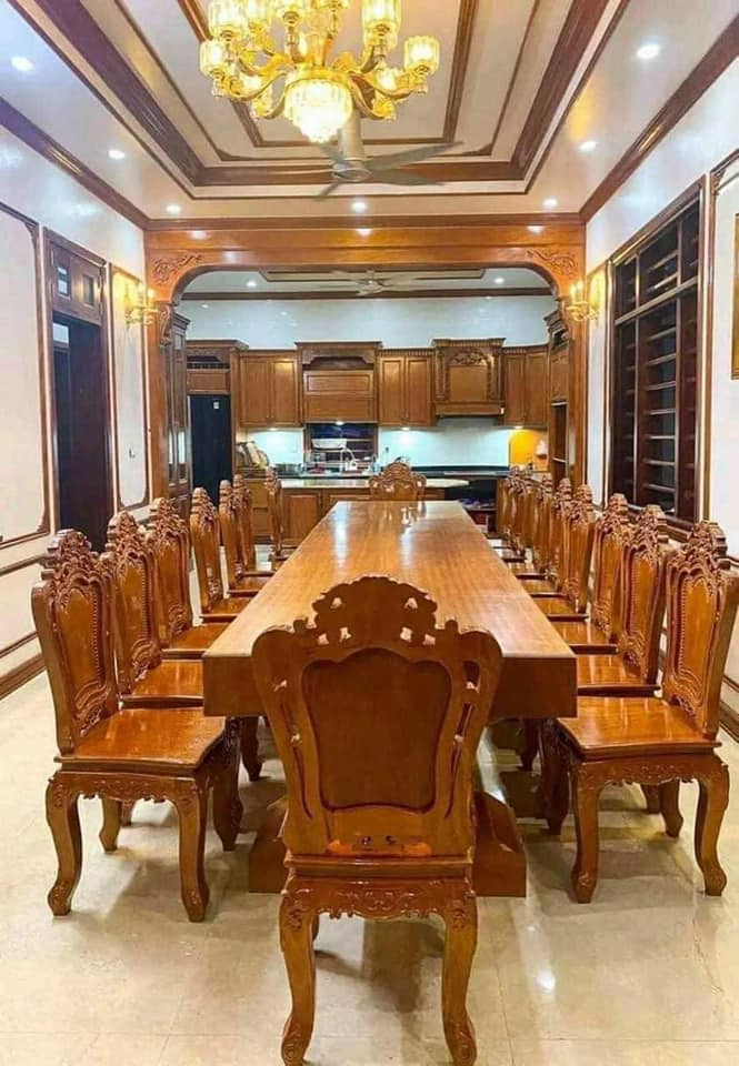 Bộ bàn ghế gỗ dài