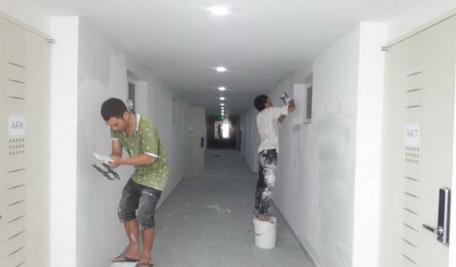 Thi công sơn nhà 