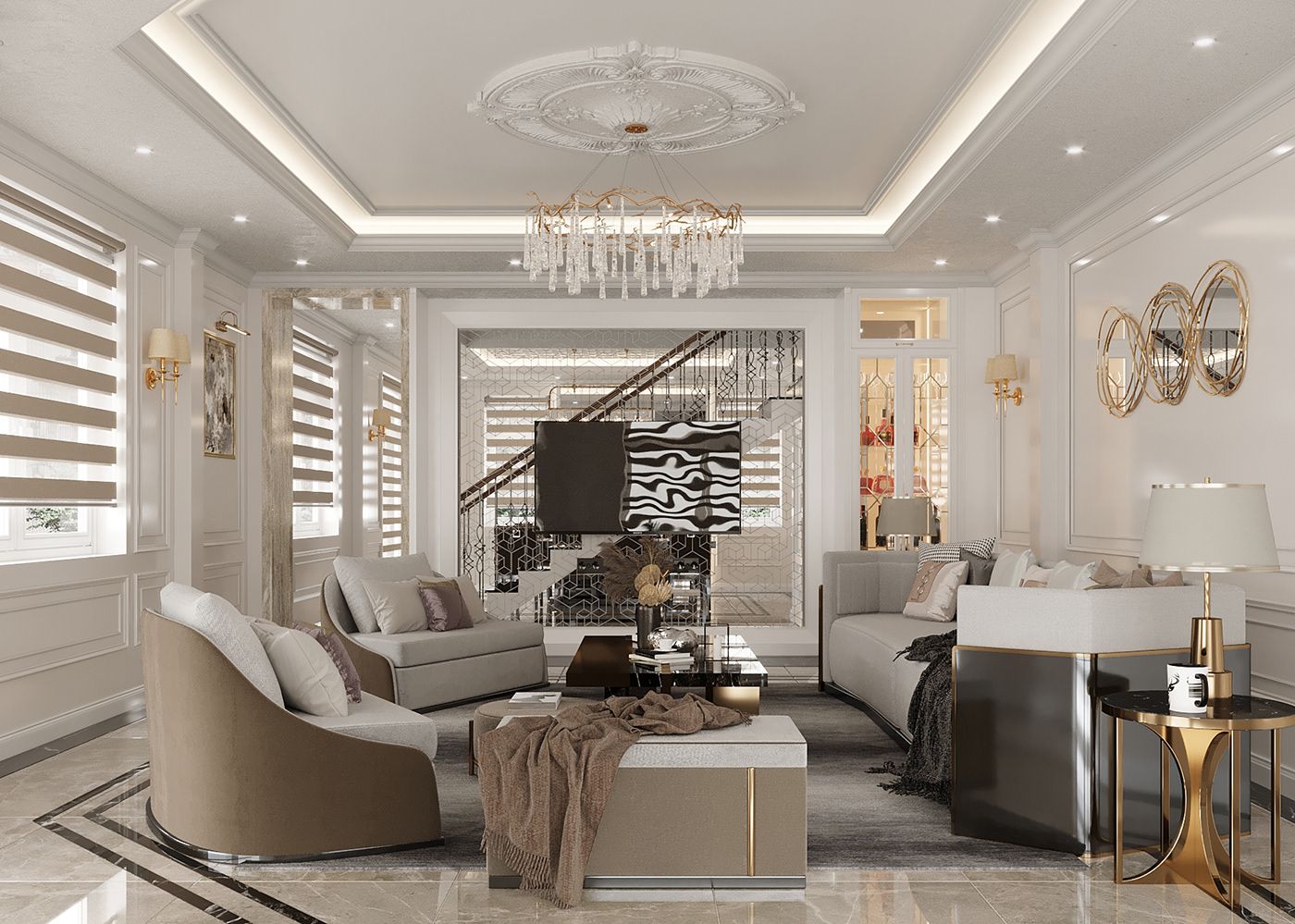 Thiết kế nội thất không gian phòng khách