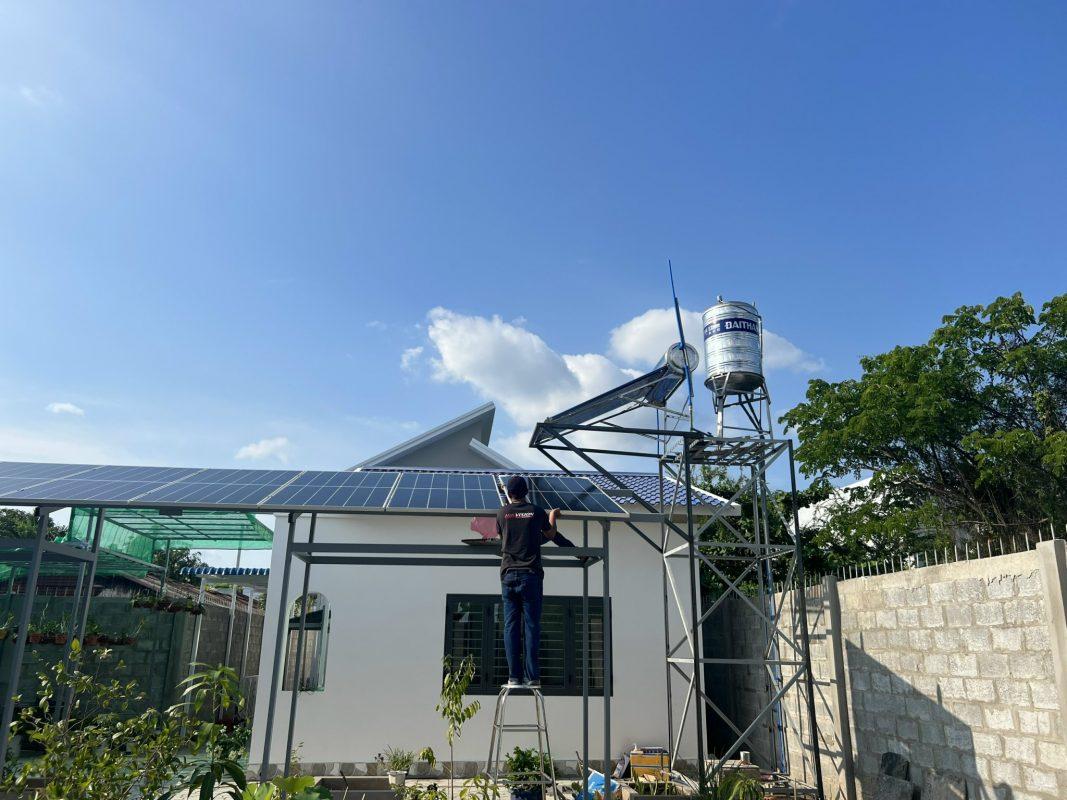MTSolar lắp đặt ĐMT 3KW có pin lưu trữ chị Thuý