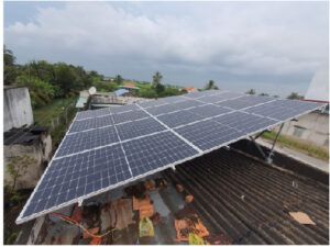 Hệ thống bộ hoà lưới điện mặt trời 5kwp 12 tấm pin Canadian 445w MONO