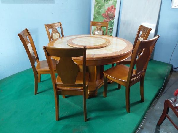 Bộ bàn gỗ xoay