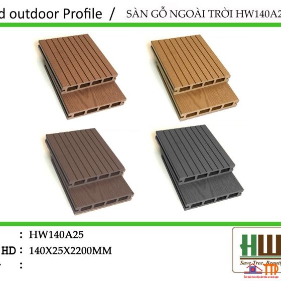SÀN GỖ NGOÀI TRỜI HW140A25