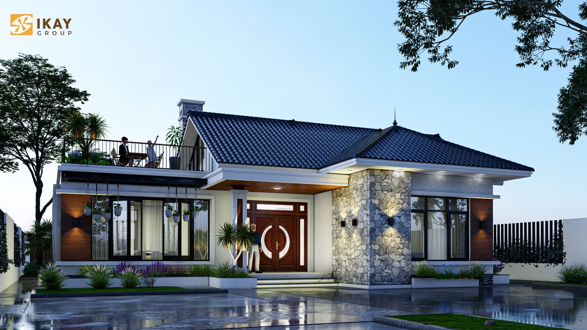 Dự án thiết kế trọn gói kiến trúc  nội thất cho Mr Ngọc