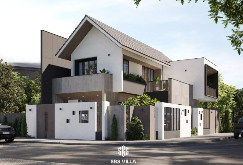 Thi công nhà biệt thự 2 tầng