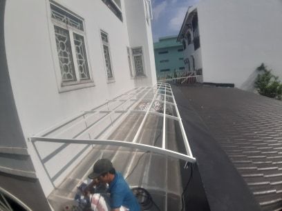 Thi công mái che di động sân thượng bền đẹp