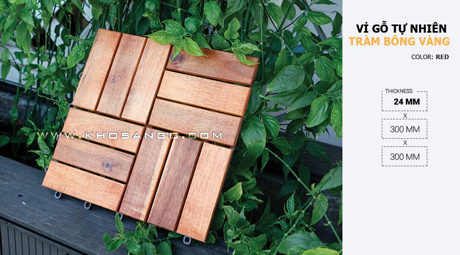 Vỉ Gỗ Tràm Bông Vàng 12Red