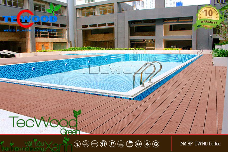 Dự án lót sàn gỗ hồ bơi tại chung cư Him Lam Riverside