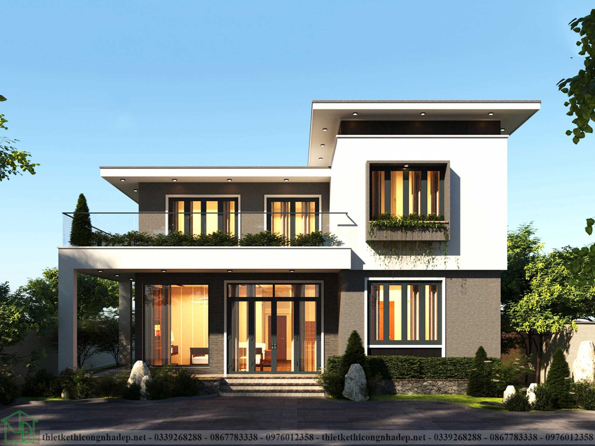 Lắp cửa kính biệt thự
