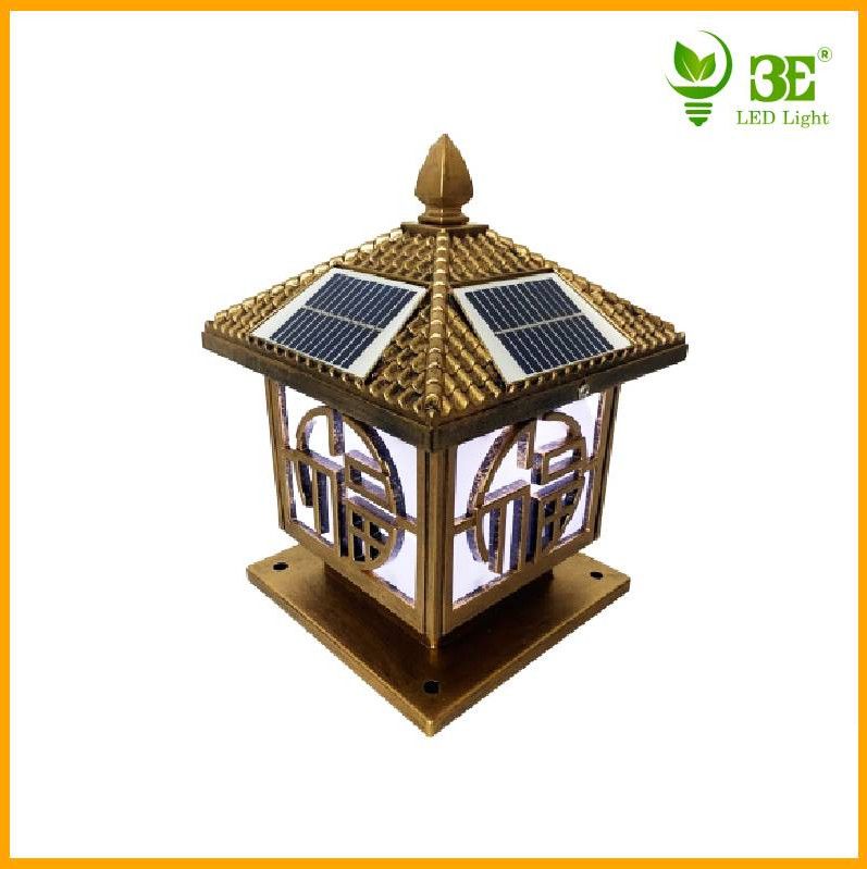 Đèn trụ cổng vuông tròn năng lượng mặt trời 3w 4w, 5w, 6w 