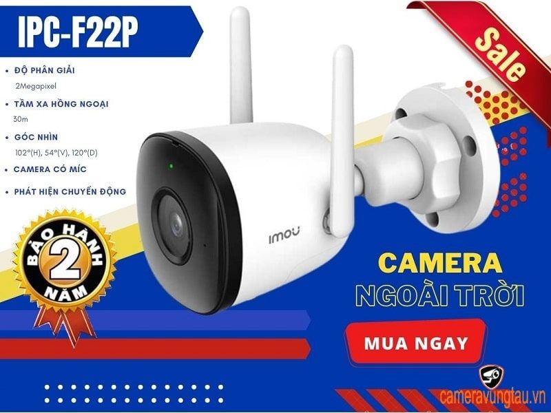 CAMERA WIFI NGOÀI TRỜI F22P HÃNG IMOU