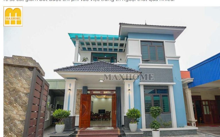 Siêu phẩm nhà 2 tầng giá cực rẻ mà lại đẹp do Maxhome thi công