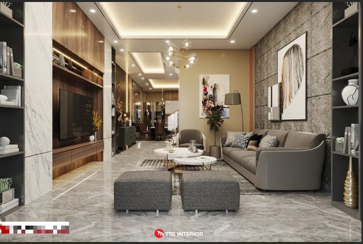 Thiết kế thi công nội thất nhà phố Lạch Tray  chị Linh