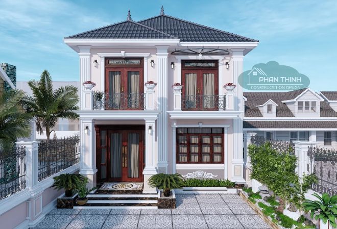 Thiết kế xây dựng nhà ở 2 tầng đẹp tại phường Bãi Cháy
