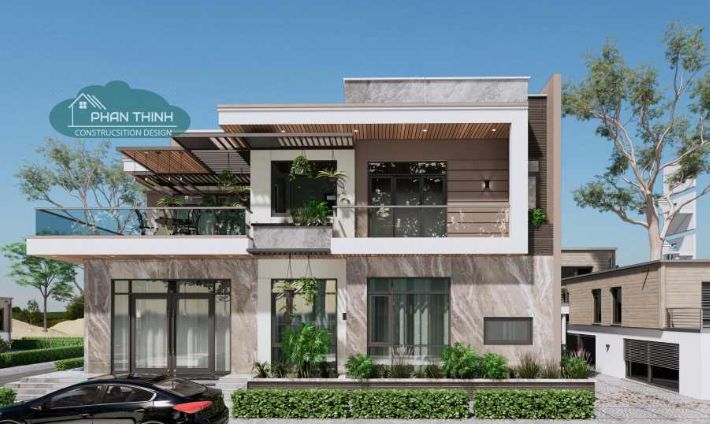 Thiết kế biệt thự 2 tầng hiện đại tại phường Hà Phong Hạ Long