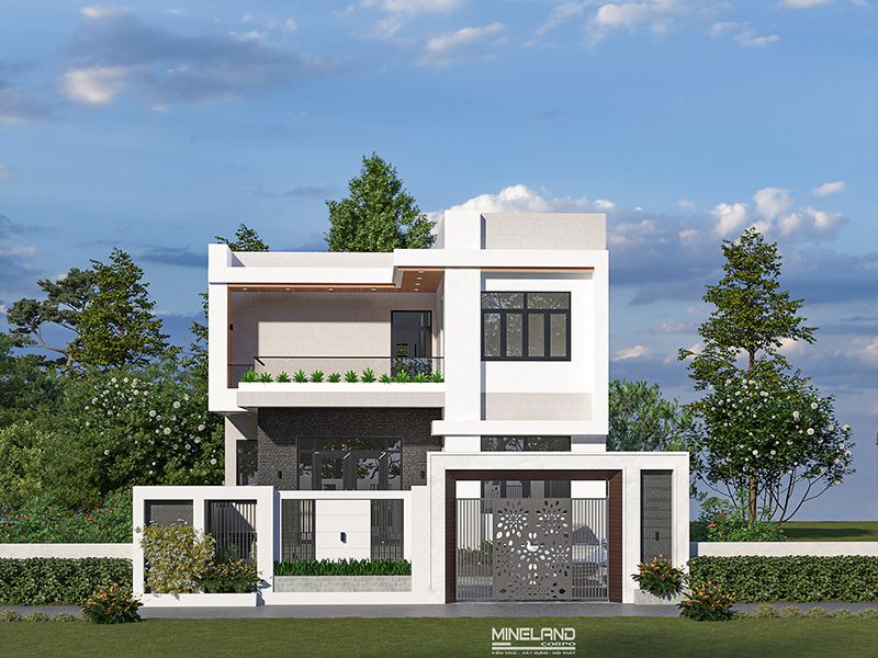 Công trình nhà phố 2 tầng hiện đại
