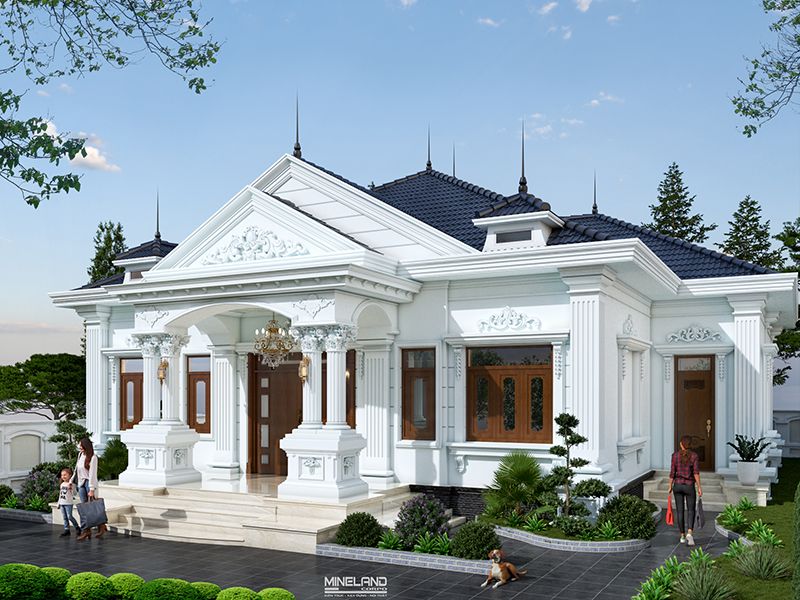 Biệt thự mái Nhật tân cổ điển