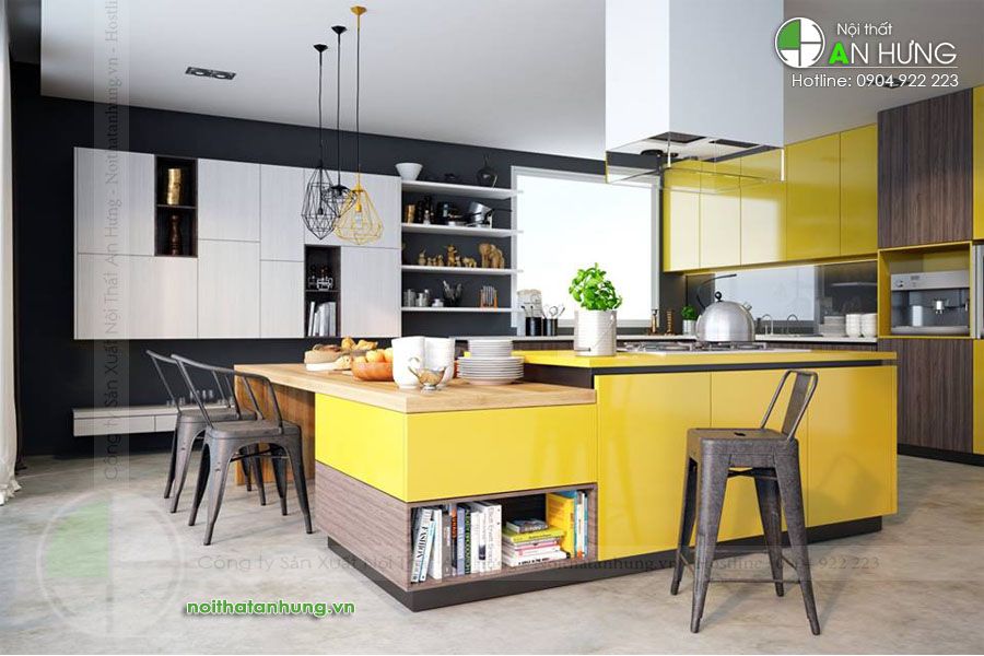 Tủ bếp gỗ acrylic  TB27
