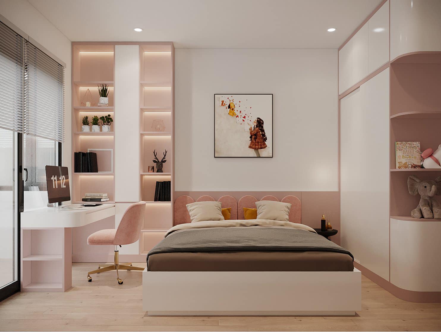Thiết kế hoàn thiện nội thất  phòng ngủ cho bé 