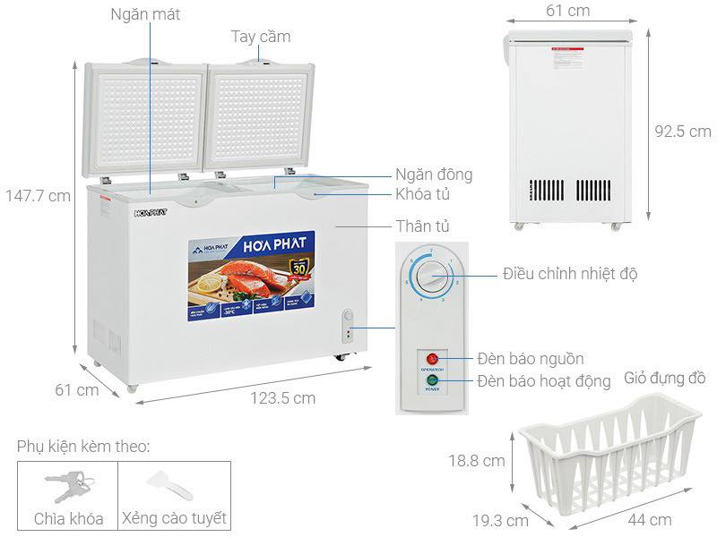 TỦ ĐÔNG HÒA PHÁT 245 LÍT HPF BD6245