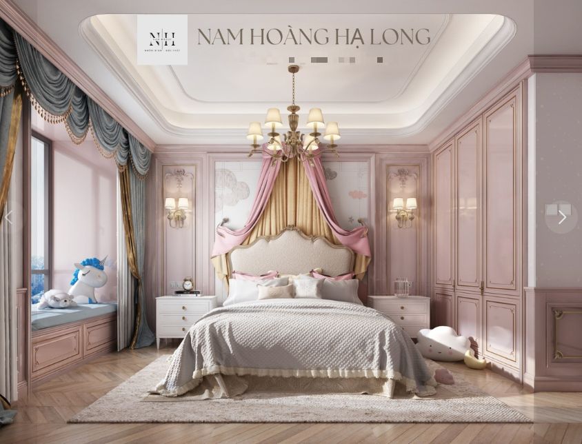 Thiết kế phòng ngủ cho bé gái