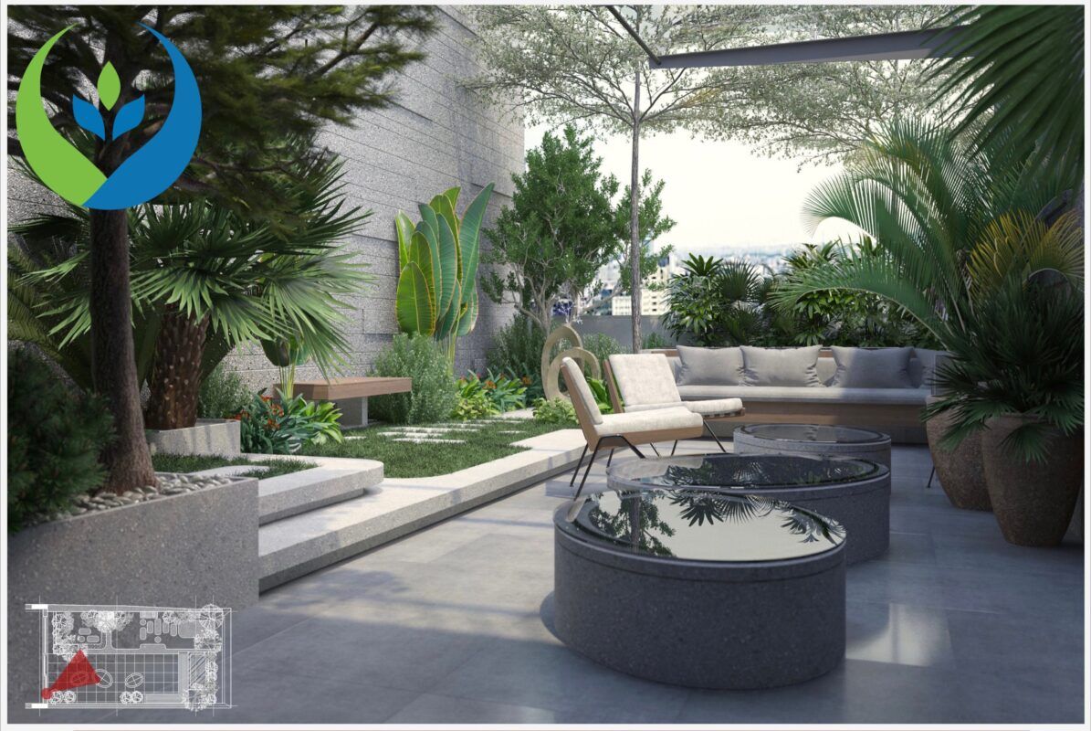 Thiết kế tiểu cảnh sân thượng