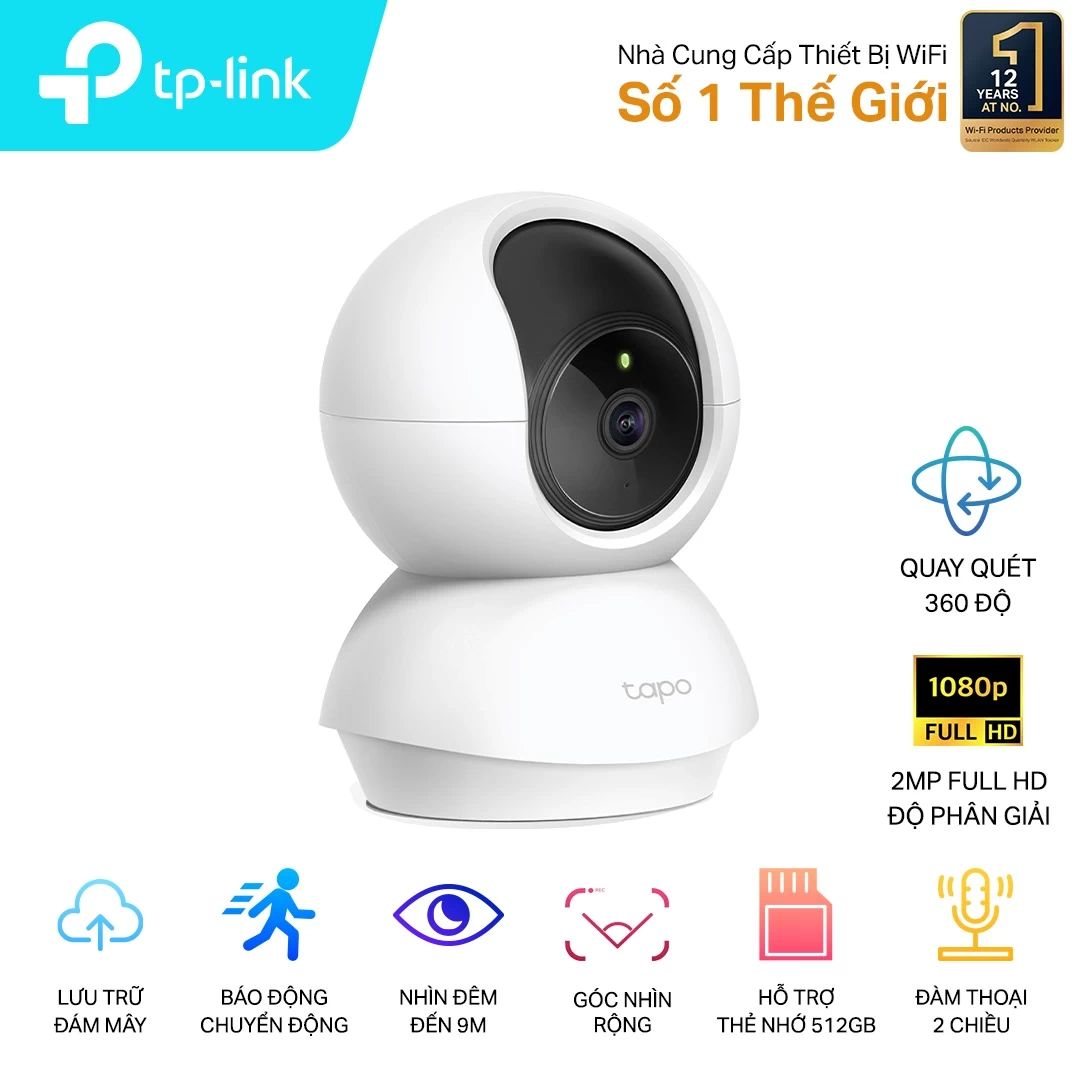Camera IP Wifi TPLink Tapo C200 360 1080P 2MP