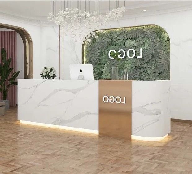 Quầy Spa vân đá hiện đại tiết kiệm chi phí QS107