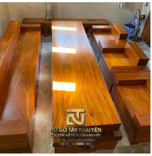 Sofa Gỗ Gõ Đỏ 5 Món