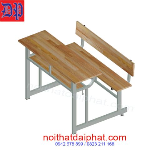 Bàn ghế liền có tựa cao su