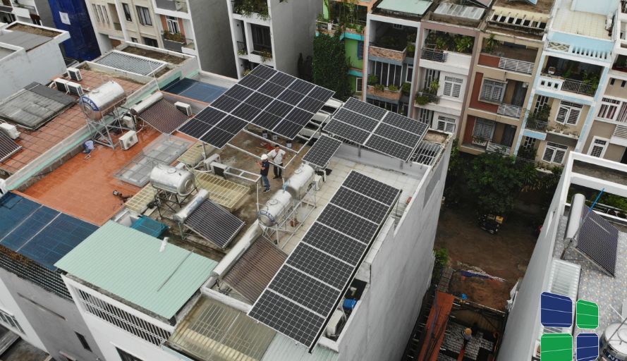 Lắp đặt điện mặt trời hòa lưới bám tải 