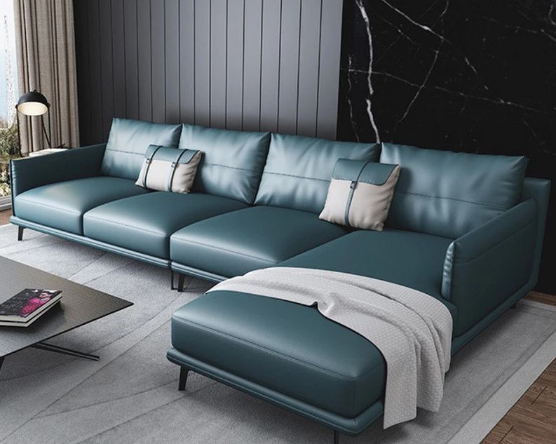 Ghế sofa góc đệm da cỡ lớn L21