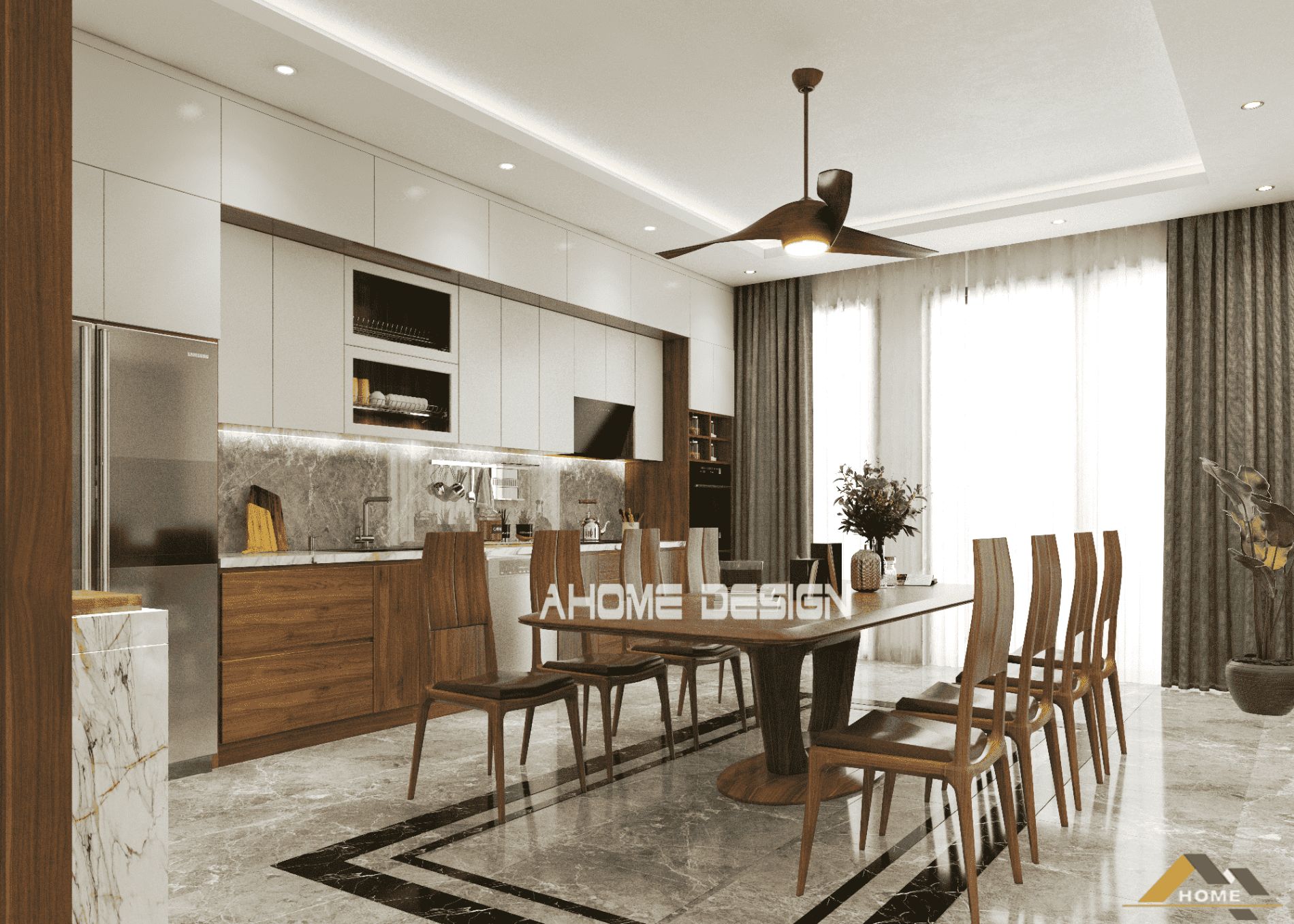 Thiết kế nội thất  sử dụng gỗ tự nhiên 