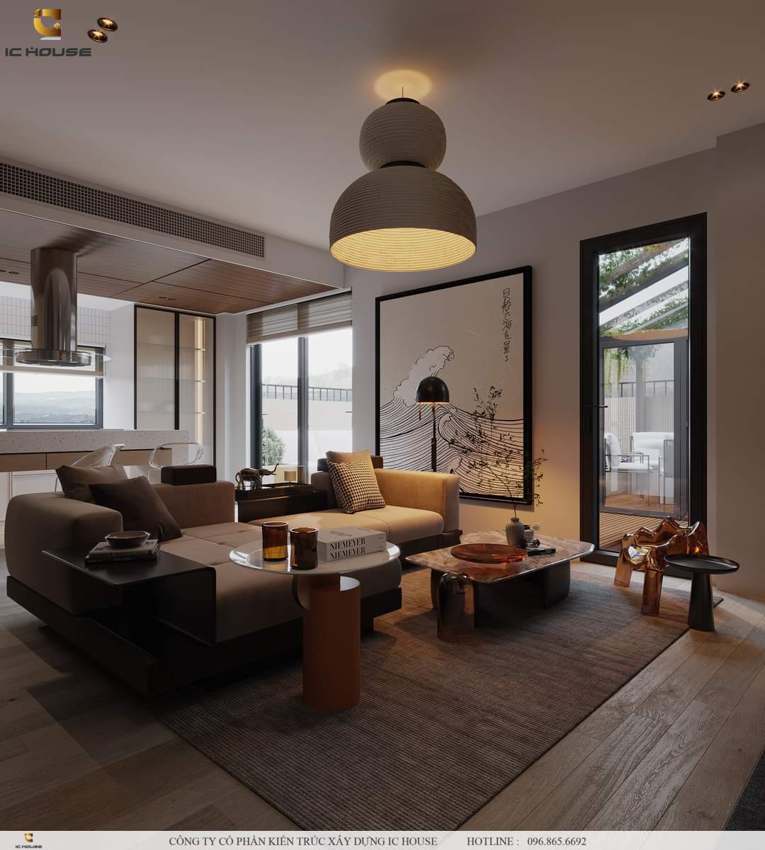 Thiết kế nội thất không gian phòng khách